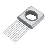 Stainless Steel Onion Holder Fruits Veg Meat Cutter Slicer Peeler Chopper with 10 Prongs In Australia - Darrahopens