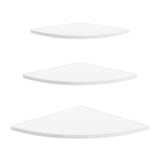 3Pcs Floating Corner Shelf Wall Mounted Storage Rack Bookshelves Home Furniture Office Decor