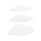 3Pcs Floating Corner Shelf Wall Mounted Storage Rack Bookshelves Home Furniture Office Decor