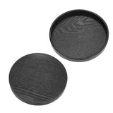 Round Shape Solid Wood Tea Coffee Snack Food Meals Serving Tray Plate Restaurant Trays 21cm
