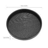 Round Shape Solid Wood Tea Coffee Snack Food Meals Serving Tray Plate Restaurant Trays 21cm