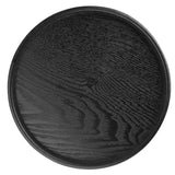 Round Shape Solid Wood Tea Coffee Snack Food Meals Serving Tray Plate Restaurant Trays 24cm