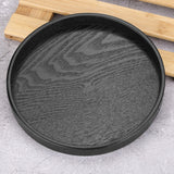 Round Shape Solid Wood Tea Coffee Snack Food Meals Serving Tray Plate Restaurant Trays 24cm