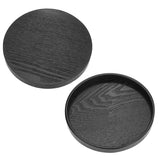 Round Shape Solid Wood Tea Coffee Snack Food Meals Serving Tray Plate Restaurant Trays 27cm