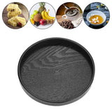 Round Shape Solid Wood Tea Coffee Snack Food Meals Serving Tray Plate Restaurant Trays 30cm
