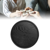 Round Shape Solid Wood Tea Coffee Snack Food Meals Serving Tray Plate Restaurant Trays 30cm