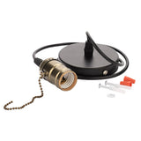 E27 Vintage Pendant Light Holder with Pull Chain Switch Lamp Base Ceiling Mounted (Bronze) In Australia - Darrahopens
