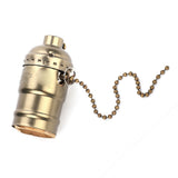 E27 Aluminum Vintage Light Socket with Pull Chain Desk Lamp Lighting Holder Screw Base (Bronze) In Australia - Darrahopens