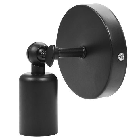 Retro Style Wall Sconce Bar Coffee Shop Corridor Lamp Holder with E27 Light Socket(Black) In Australia - Darrahopens