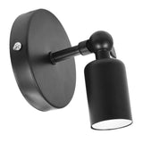 Retro Style Wall Sconce Bar Coffee Shop Corridor Lamp Holder with E27 Light Socket(Black)