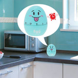 Plastic Cartoon Cute Egg Manual Timer Kitchen Cooking Tool 55 Minutes Mechanical Alarm Blue