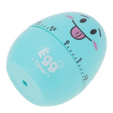 Plastic Cartoon Cute Egg Manual Timer Kitchen Cooking Tool 55 Minutes Mechanical Alarm Blue