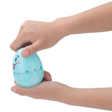 Plastic Cartoon Cute Egg Manual Timer Kitchen Cooking Tool 55 Minutes Mechanical Alarm Blue