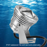 12V 10W RGB Waterproof Aquarium LED Spotlight Lamp for Fish Tank Pool Garden Underwater Silver In Australia - Darrahopens