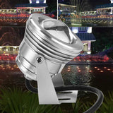 12V 10W RGB Waterproof Aquarium LED Spotlight Lamp for Fish Tank Pool Garden Underwater Silver In Australia - Darrahopens