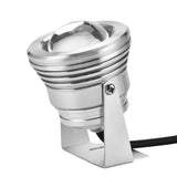 12V 10W RGB Waterproof Aquarium LED Spotlight Lamp for Fish Tank Pool Garden Underwater Silver
