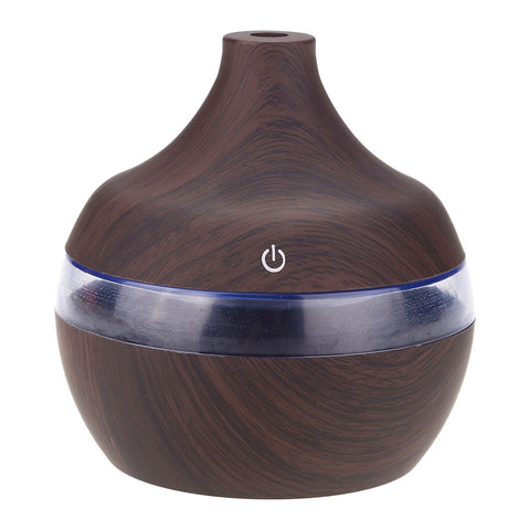 300ml Wood Grain USB Humidifier Colorful LED Night Light Mist Maker for Office Car Home In Australia - Darrahopens