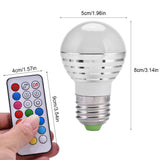 E27 3W RGB LED Color Changing Candle Light Lamp Bulb Remote Control Kit