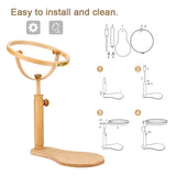 Embroidery Stand Hoop Wood Embroidery & Cross Stitch Hoop Ring Frame Adjustable Sewing Tools S In Australia - Darrahopens