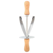 Stainless Steel Croissant Rolling Cutter Bread Dough Pastry Making Tool with Wooden Handle In Australia - Darrahopens