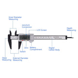 Digital Caliper with Extra Large LCD Screen for Measuring Inside Outside Depth Steps (Silver) In Australia - Darrahopens