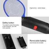 Cordless Battery Power Electric Fly Mosquito Swatter Bug Zapper Racket Insects Killer Blue