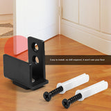 1pc Black Steel Hardware Sliding Barn Door Bottom Wall Mount Floor Guide with Screws In Australia - Darrahopens