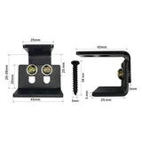 1pc Black Steel Hardware Sliding Barn Door Bottom Wall Mount Floor Guide with Screws