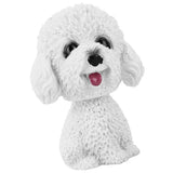 Simulation Shaking Head Dog Decor Bobble head Toy Car Interior Dashboard Ornament (White) In Australia - Darrahopens
