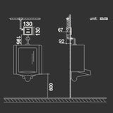 Wall Mount Lavatory Automatic Sensing Urinal Flush Valve Bath Toilet Faucet Taps