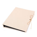 Creative Linen DIY Craft Card Album Scrapbook Simple Loose Leaf with Rope Strap 30 Pages(Beige)