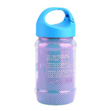 Super Breathable Cooling Effect Towel with Storage Bottle for Sports Gym Workout (Light Blue)