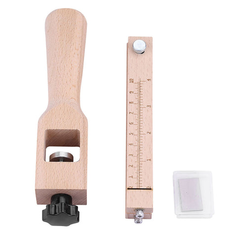 Wooden Hand Leather Strip Strap Adjustable Cutting Tool DIY Craft Tools Cutter with 3 Blades In Australia - Darrahopens
