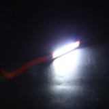 Rechargeable COB LED Flashlight Hand Pocket Pen Work Light with Magnetic Rotating Clip Orange