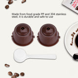 5Pcs Food Grade Pp 304 Stainless Steel Reusable Refillable Coffee Capsule Filter (Brown) In Australia - Darrahopens