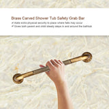 Antique Style Brass Carved Shower Tub Safety Grab Bar Wall Mounted Bathroom Accessories In Australia - Darrahopens