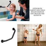 Stainless Steel Curved Shower Tub Safety Grab Bar Towel Rack Wall Mounted Bathroom Handrail In Australia - Darrahopens