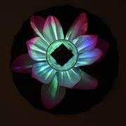 Waterproof Solar Power LED Color Changing Lotus Flower Floating Lamp Garden Colorful Pink