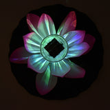 Waterproof Solar Power LED Color Changing Lotus Flower Floating Lamp Garden Colorful Pink