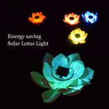 Waterproof Solar Power LED Color Changing Lotus Flower Floating Lamp Garden Colorful White In Australia - Darrahopens