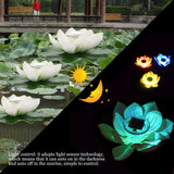 Waterproof Solar Power LED Color Changing Lotus Flower Floating Lamp Garden Colorful White In Australia - Darrahopens