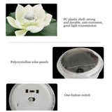 Waterproof Solar Power LED Color Changing Lotus Flower Floating Lamp Garden Colorful White In Australia - Darrahopens