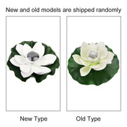 Waterproof Solar Power LED Color Changing Lotus Flower Floating Lamp Garden Colorful White
