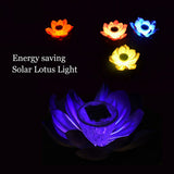 Waterproof Solar Power LED Color Changing Lotus Flower Floating Lamp Garden Colorful Purple In Australia - Darrahopens