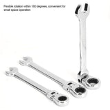6Pcs Flexible Head Multi functional Ratchet Conination Spanner Wrench 8-17mm Repair Tools Set
