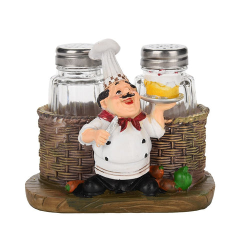Cute Chef Statue Salt & Pepper Bottle Holder Ornaments Home Decor Kitchen Resin Crafts #A In Australia - Darrahopens