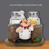 Cute Chef Statue Salt & Pepper Bottle Holder Ornaments Home Decor Kitchen Resin Crafts #A In Australia - Darrahopens