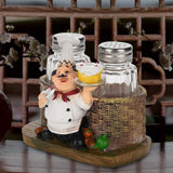 Cute Chef Statue Salt & Pepper Bottle Holder Ornaments Home Decor Kitchen Resin Crafts #A In Australia - Darrahopens