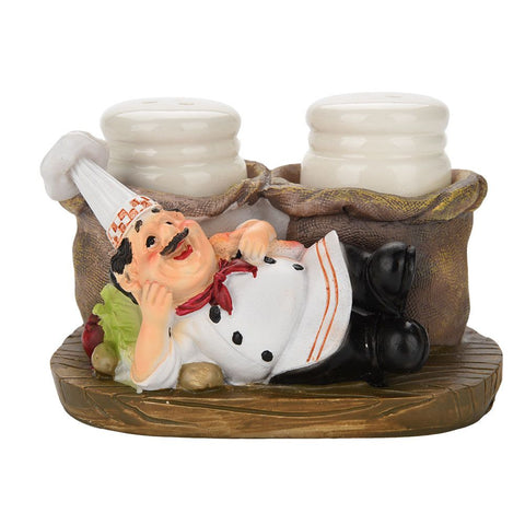 Cute Chef Statue Salt & Pepper Bottle Holder Ornaments Home Decor Kitchen Resin Crafts #C In Australia - Darrahopens