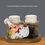Cute Chef Statue Salt & Pepper Bottle Holder Ornaments Home Decor Kitchen Resin Crafts #C In Australia - Darrahopens